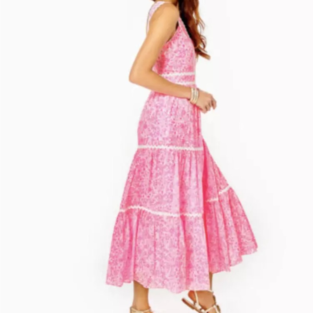 Lilly Pulitzer Pink Floral Tiered Sundress - Picture 15 of 15